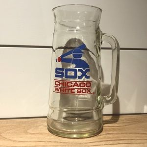 Vintage 1980s Chicago White Sox Collectible Peanuts Glass Mug